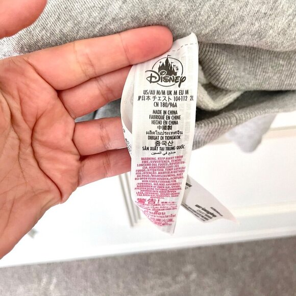 Disney Classic Mickey Mouse Grey Adult Sweatshirt Size M - Picture 6 of 7